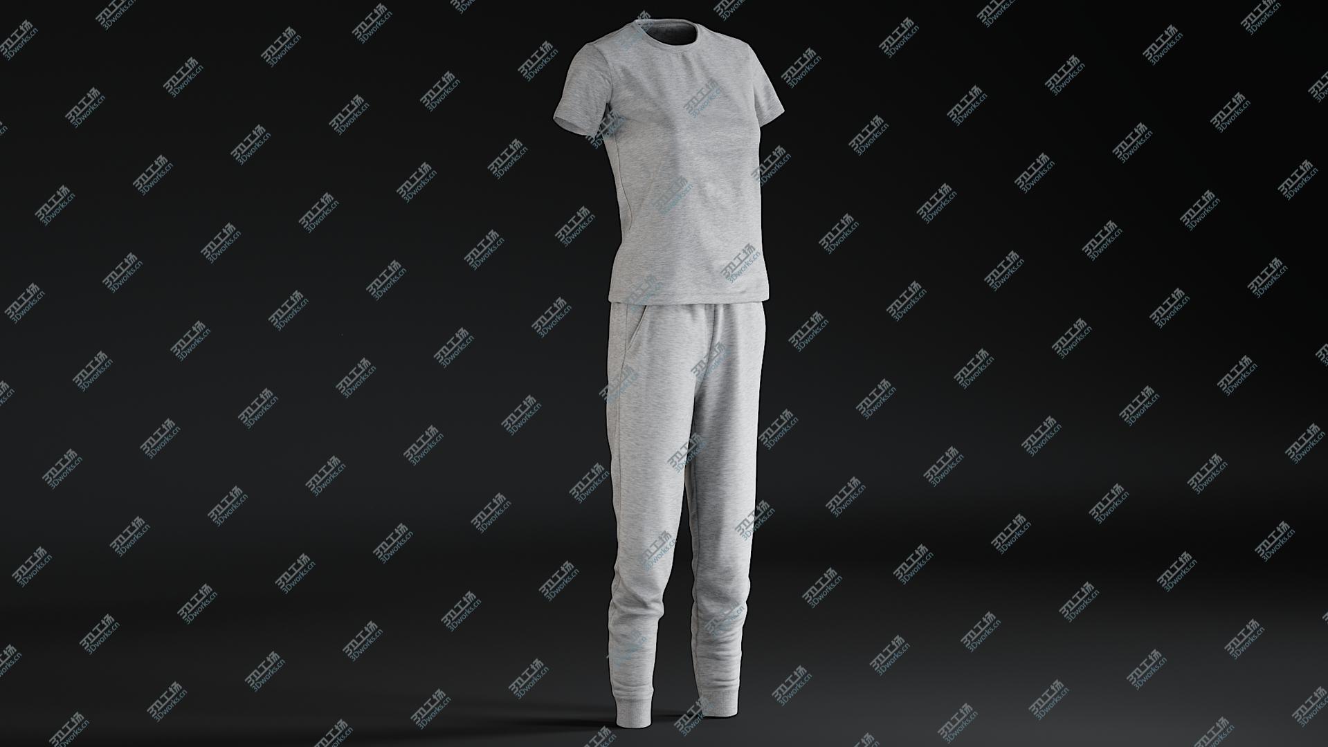 images/goods_img/202104093/Women's Sport Pants Tshirt 1 3D model/4.jpg